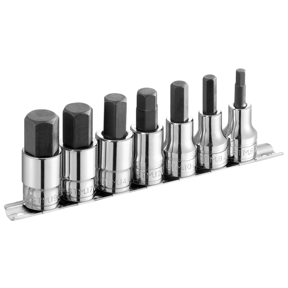 Jeu de 7 douilles pour tournevis 6 pans en rack - FACOM - ST.40