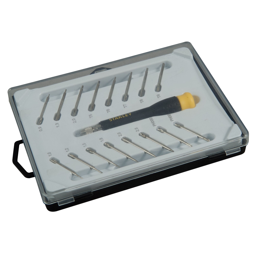 Micro-tournevis multilames fente + Phillips + hexagonal + Torx - 16 pièces - STHT0-62633 - STANLEY