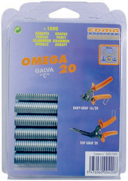 AGRAFES 20 MM GALVANISEES (BOITE 1000) TALIAPLAST - 381021