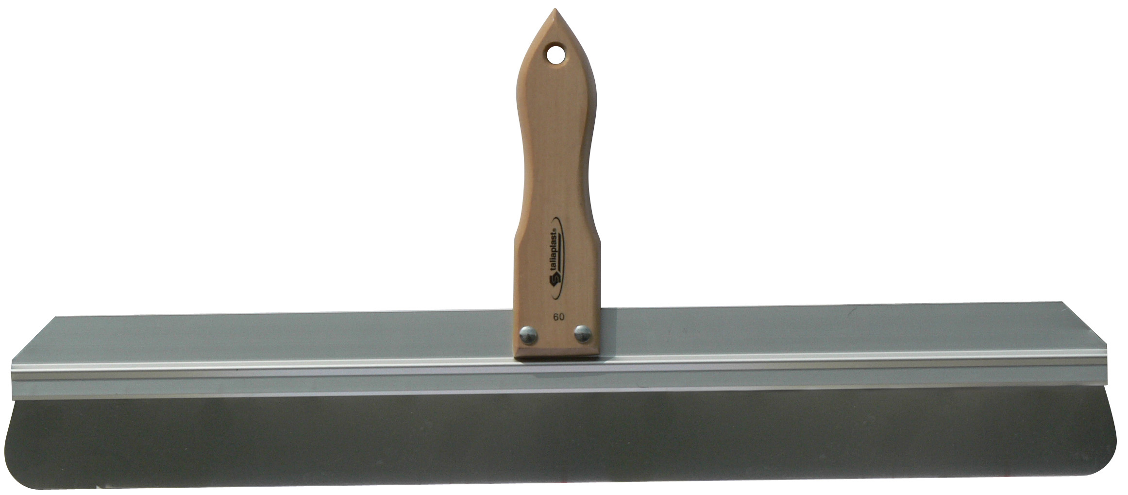 Couteau a enduire inox 60cm coins arrondis (bois)