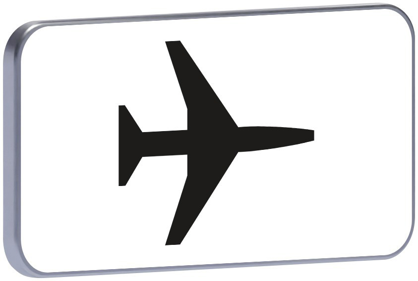 Panneau permanent M9a passage d'avion 500x350 c1 TALIAPLAST - 521404