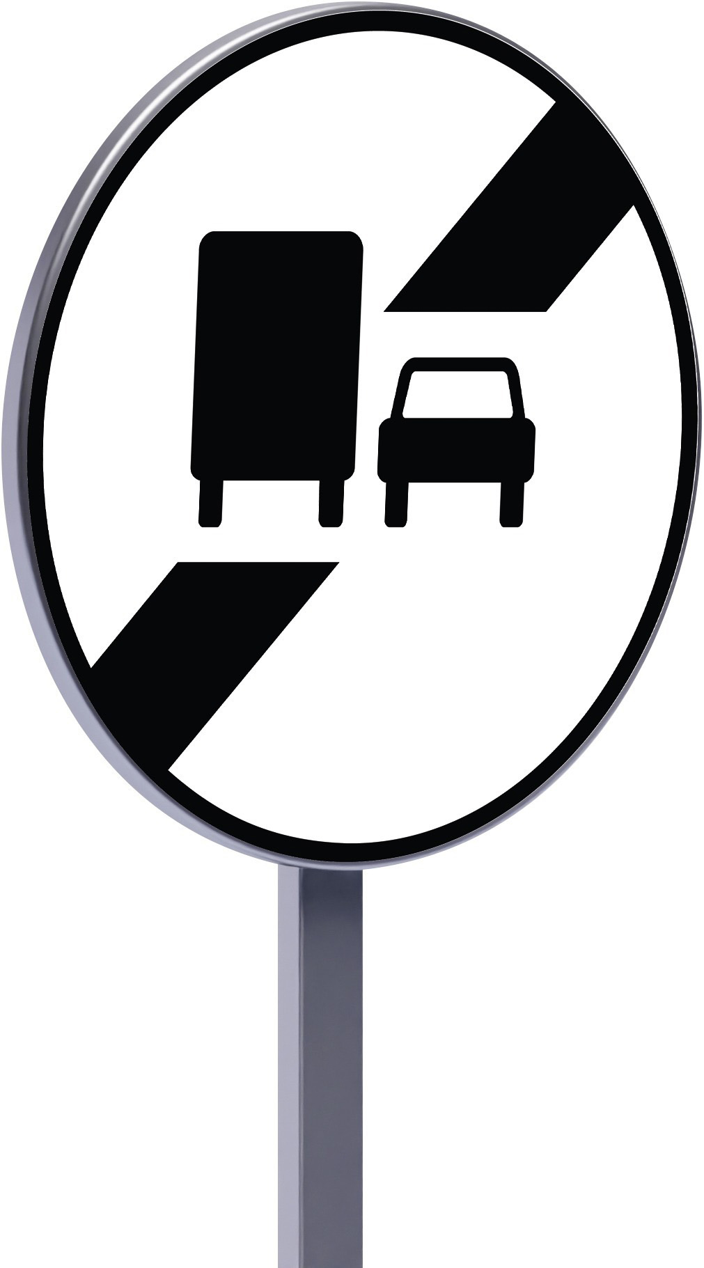 Panneau permanent B34a 450 c1 fin d'Panneau d'interdiction de dépasser notifiée par le panneaux b3a TALIAPLAST - 522619