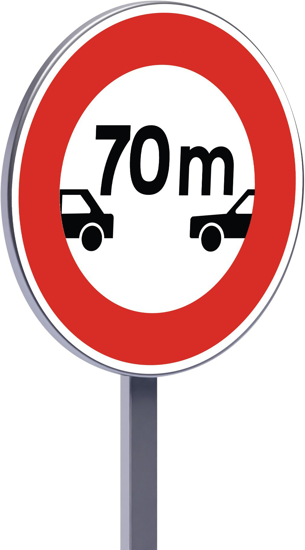 Panneau permanent B17 850 c2 Panneau d'interdiction aux véhicules de circuler sans distance de sécurité TALIAPLAST - 522867