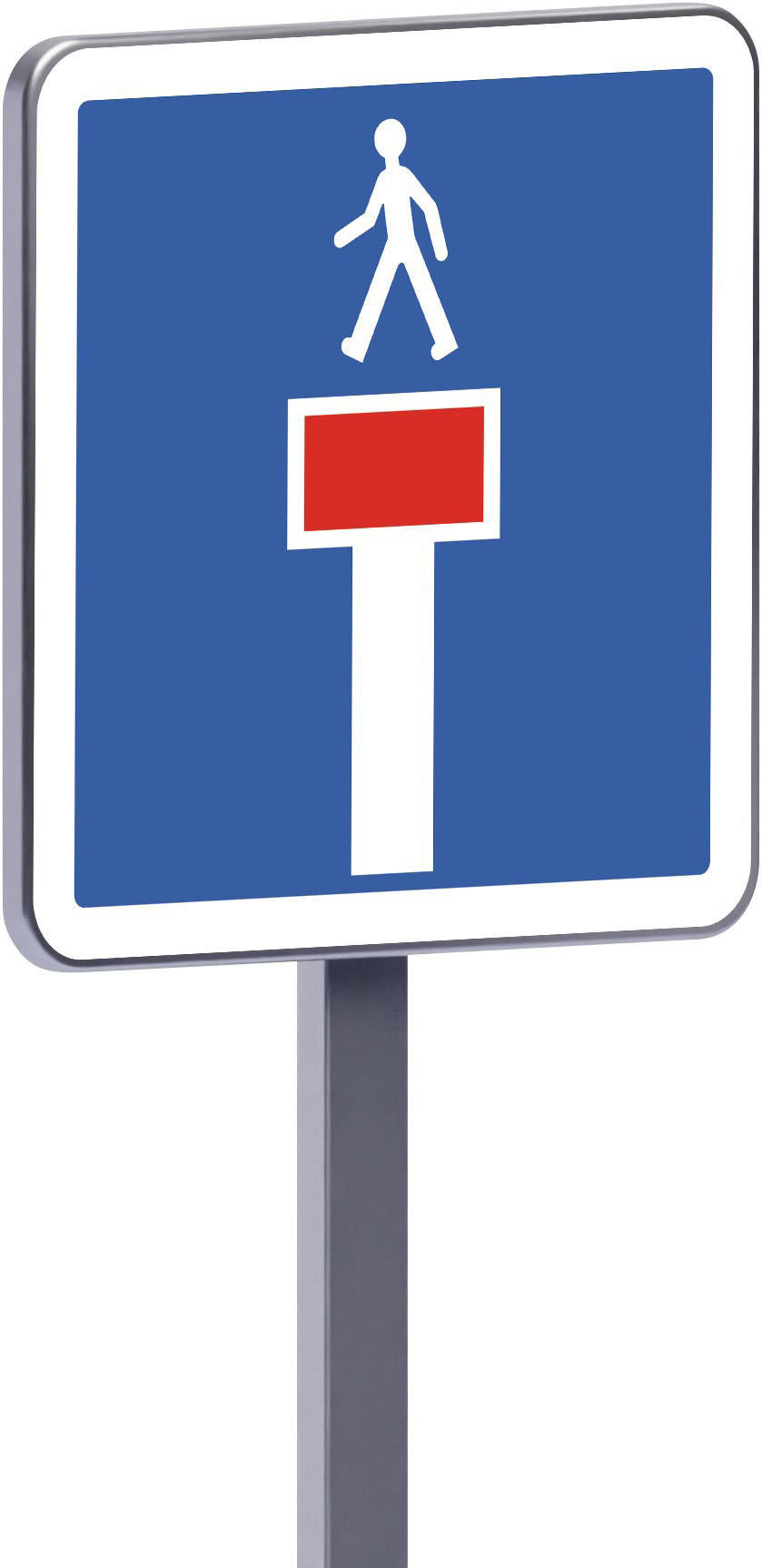 Panneau permanent C13c 500x500 c1 impasse uniquement accessible par les piétons TALIAPLAST - 528111