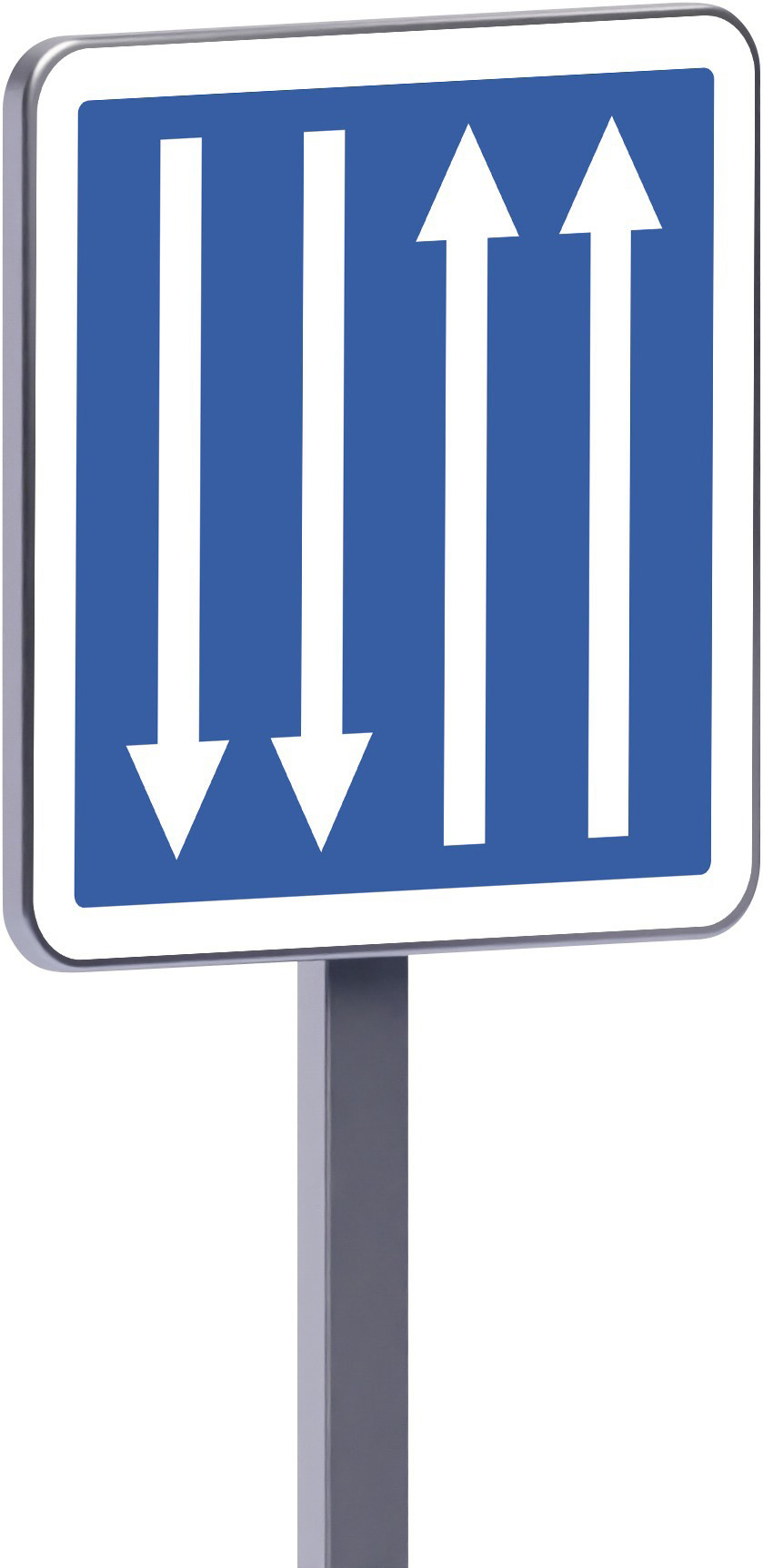 Panneau permanent C29a 500x500 c2 créneau de dépassement ou section à chaussée séparées TALIAPLAST - 528120