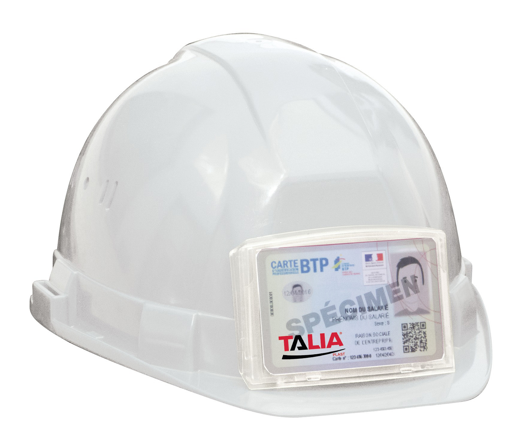 CASQUE OCEANIC BLANC RB40 AVEC PORTE BADGE TALIAPLAST - 564471