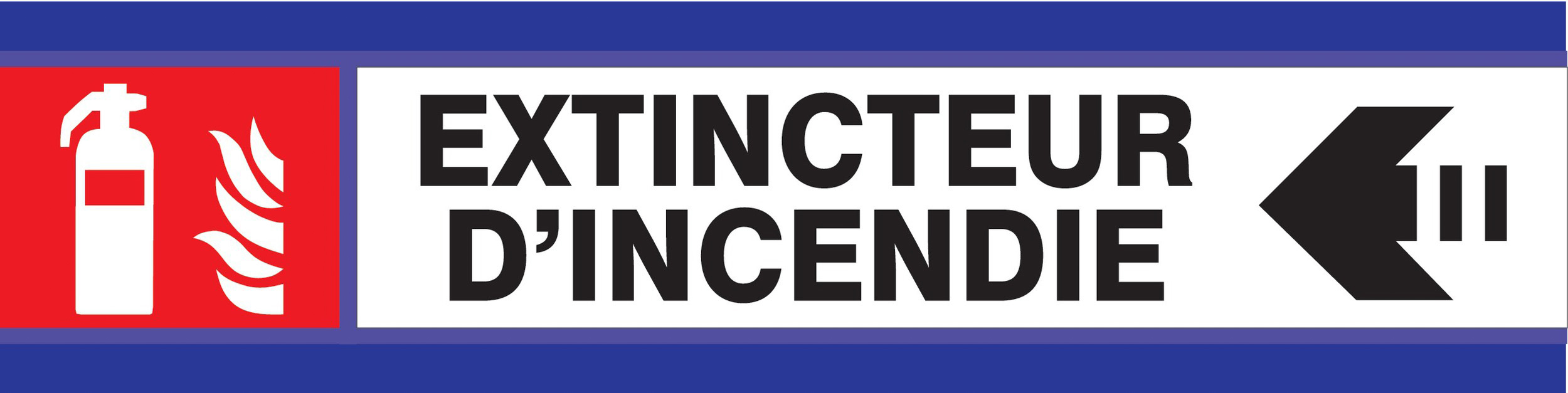 PANNEAU EXTINCTEUR FLECHE A GAUCHE D-SIGN 180X45MM TALIAPLAST - 630104