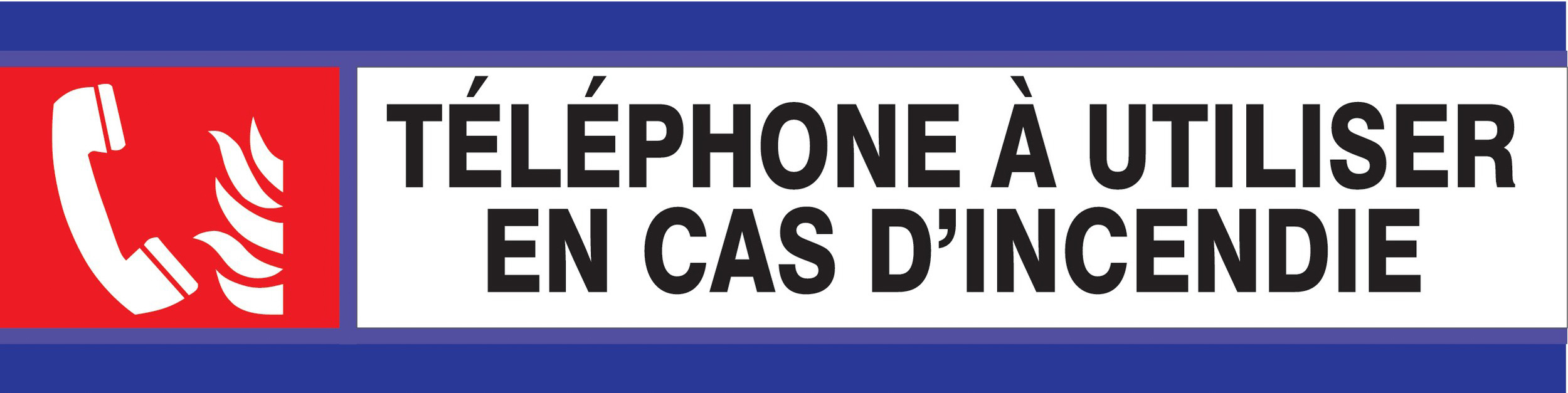 PANNEAU TELEPHONE D'INCENDIE D-SIGN 180X45MM TALIAPLAST - 630105