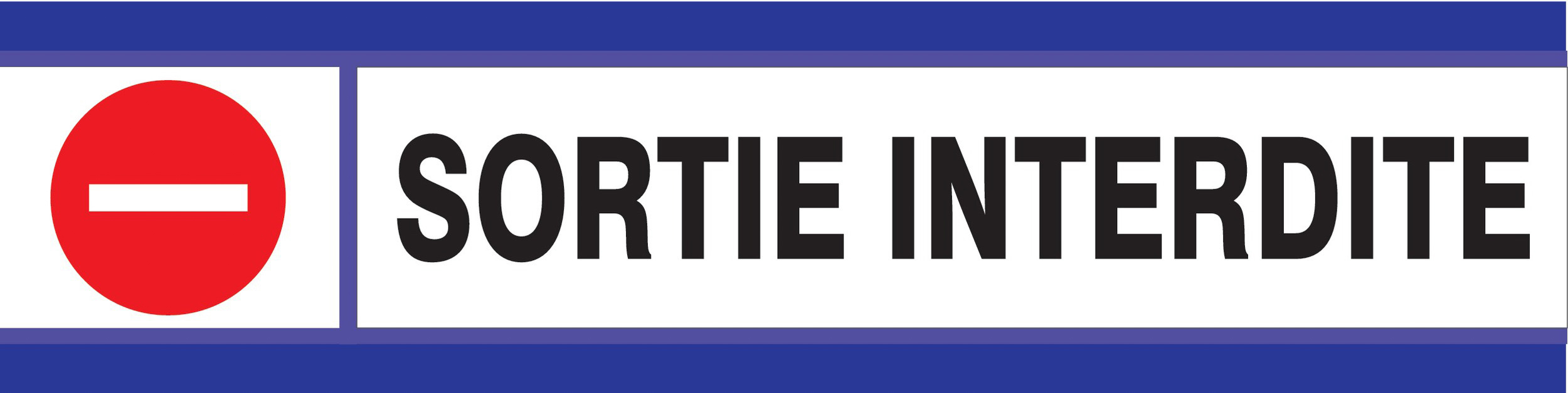 PANNEAU SORTIE INTERDITE D-SIGN 180X45MM TALIAPLAST - 630204