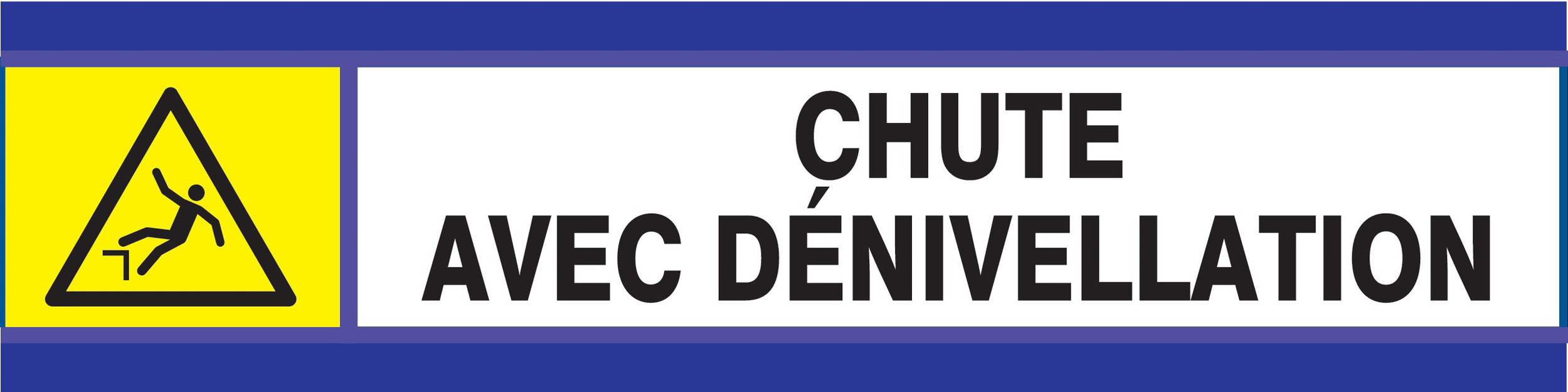 PANNEAU DANGER RISQUE DE CHUTE D-SIGN 180X45MM TALIAPLAST - 630304