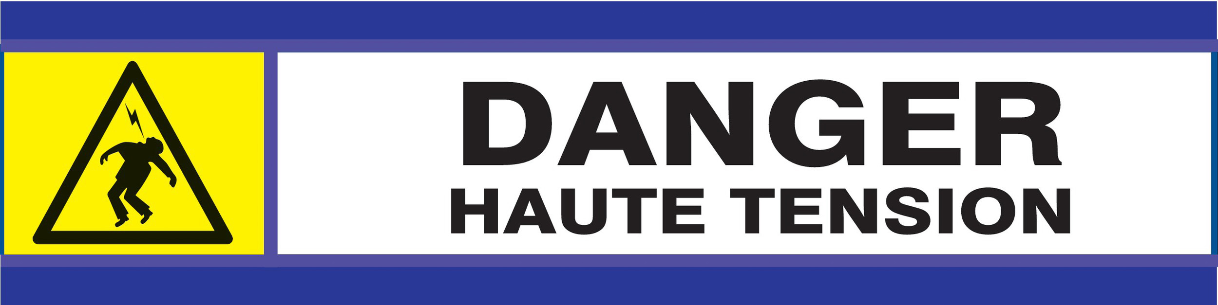 PANNEAU DANGER HAUTE TENSION D-SIGN 180X45MM TALIAPLAST - 630306