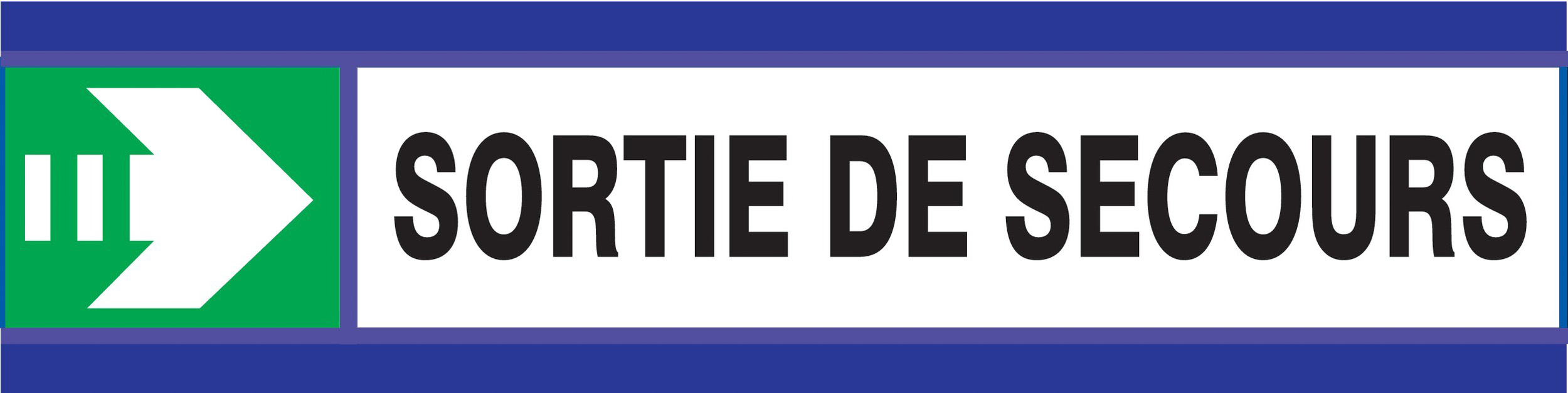 PANNEAU SORTIE DE SECOURS FLECHE A DROITE D-SIGN 180X45MM TALIAPLAST - 630409