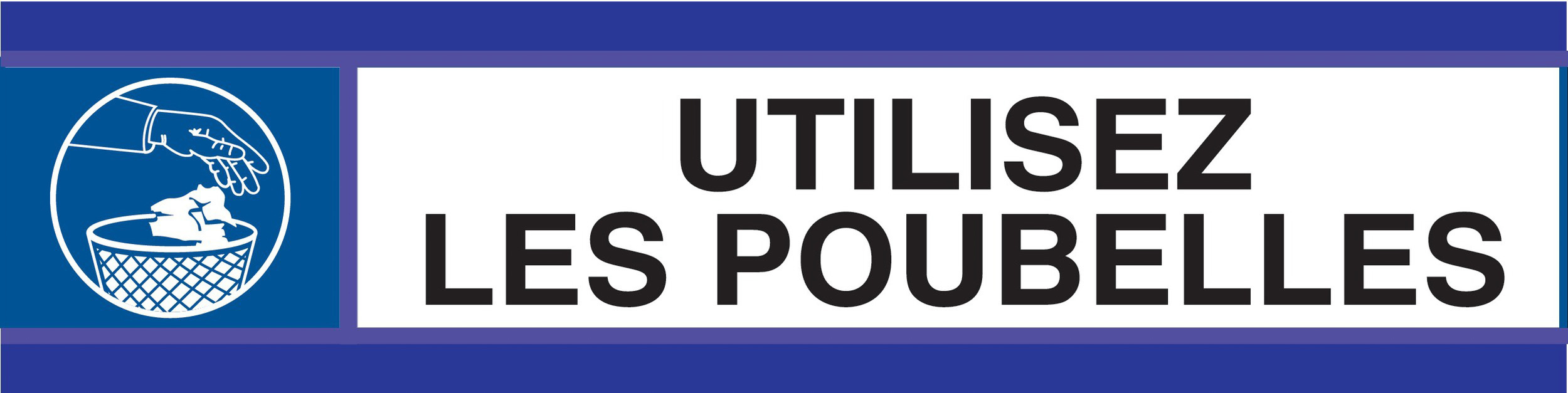 PANNEAU UTILISEZ LES POUBELLES D-SIGN 180X45MM TALIAPLAST - 630503