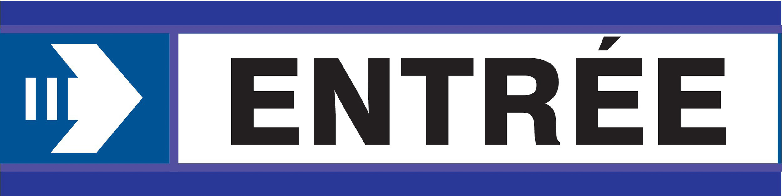 PANNEAU ENTREE FLECHE A DROITE D-SIGN 180X45MM TALIAPLAST - 630608