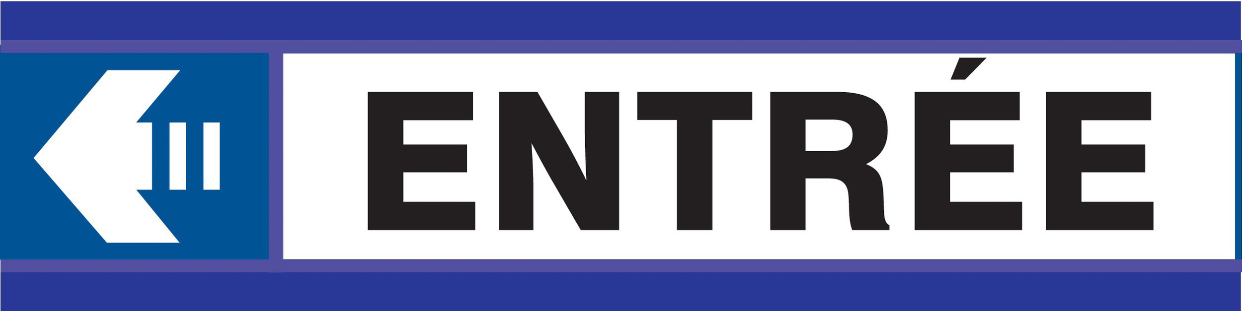 PANNEAU ENTREE FLECHE A GAUCHE D-SIGN 180X45MM TALIAPLAST - 630609