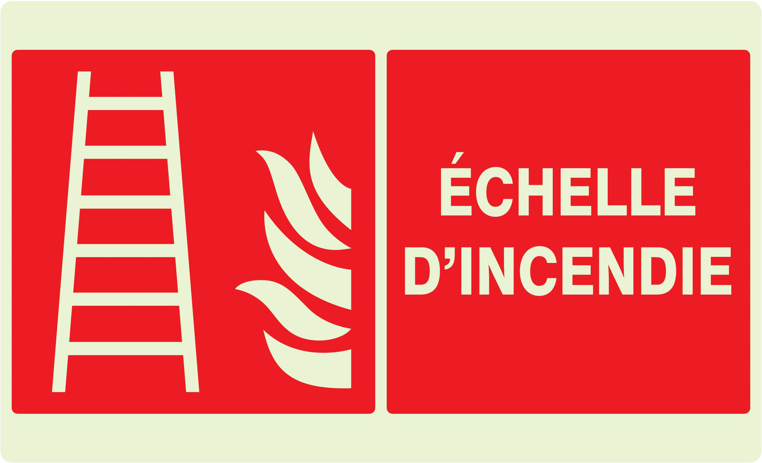 PANNEAU ECHELLE D'INCENDIE LUMINESCENT 330X200MM TALIAPLAST - 631102
