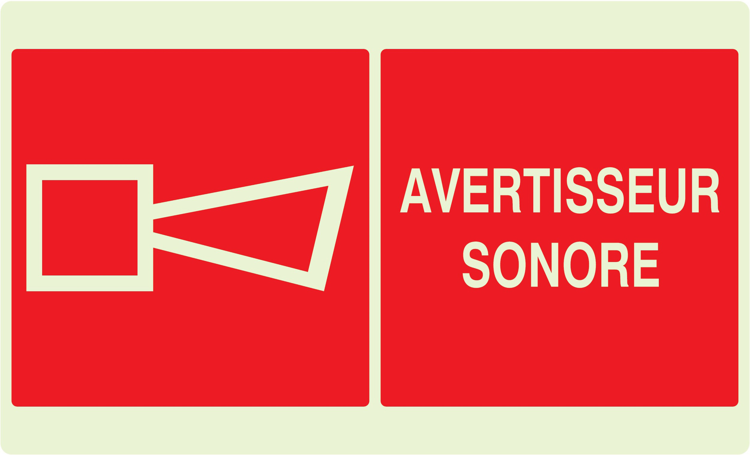 PANNEAU AVERTISSEUR SONORE LUMINESCENT 330X200MM TALIAPLAST - 631107