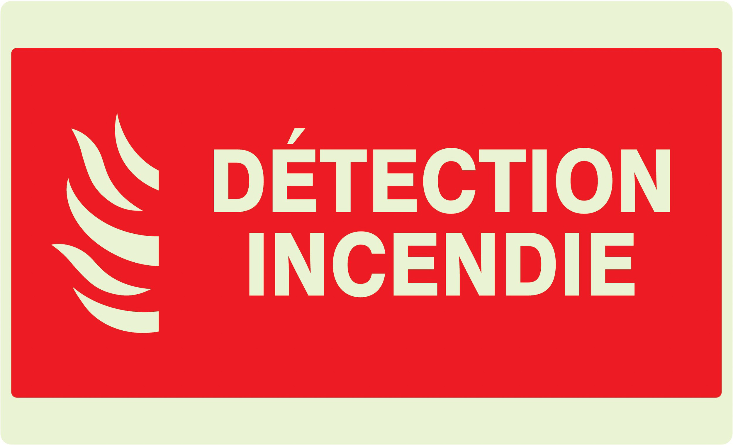 PANNEAU DETECTION INCENDIE LUMINESCENT 330X200MM TALIAPLAST - 631114