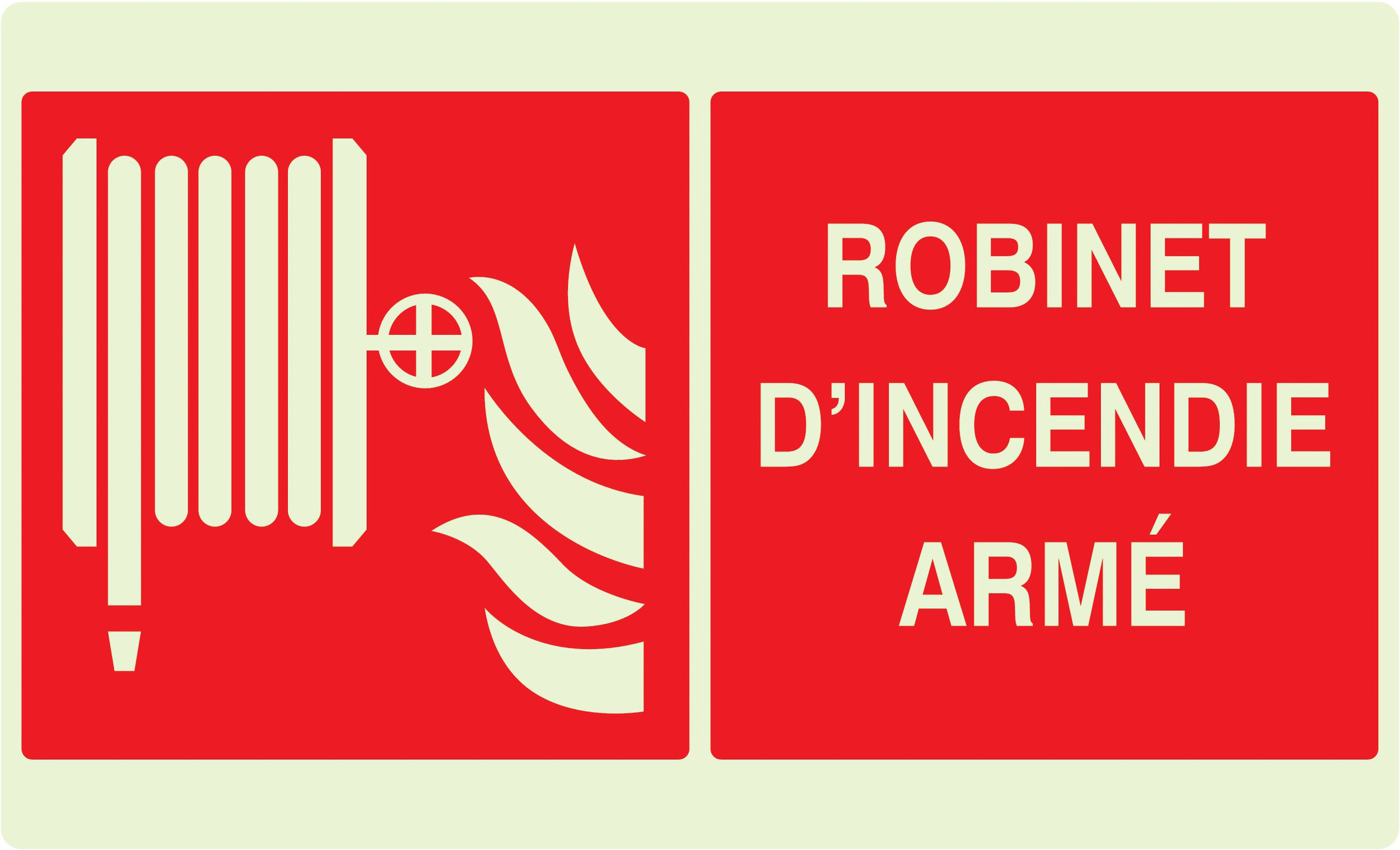 PANNEAU ROBINET D'INCENDIE ARME LUMINESCENT 330X200MM TALIAPLAST - 631125