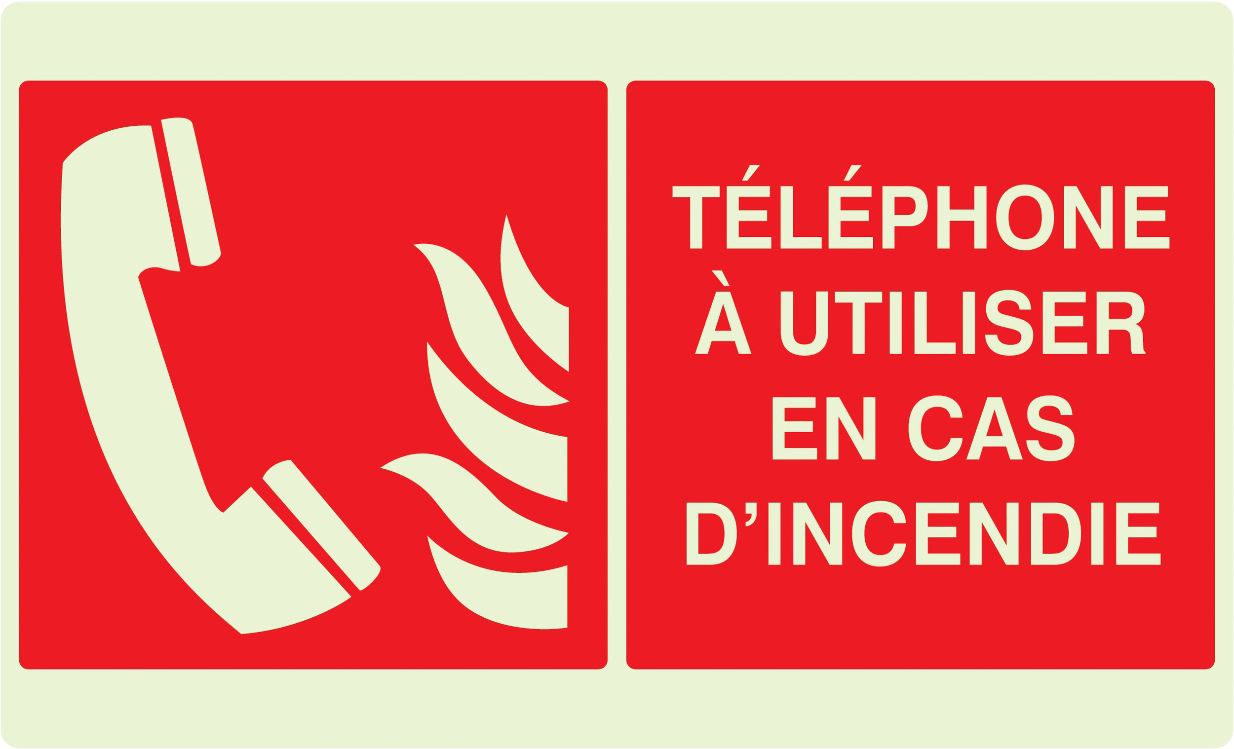 TELEPHONE A UTILISER EN CAS D'INCENDIE LUMIN. 330x200mm TALIAPLAST - 631126