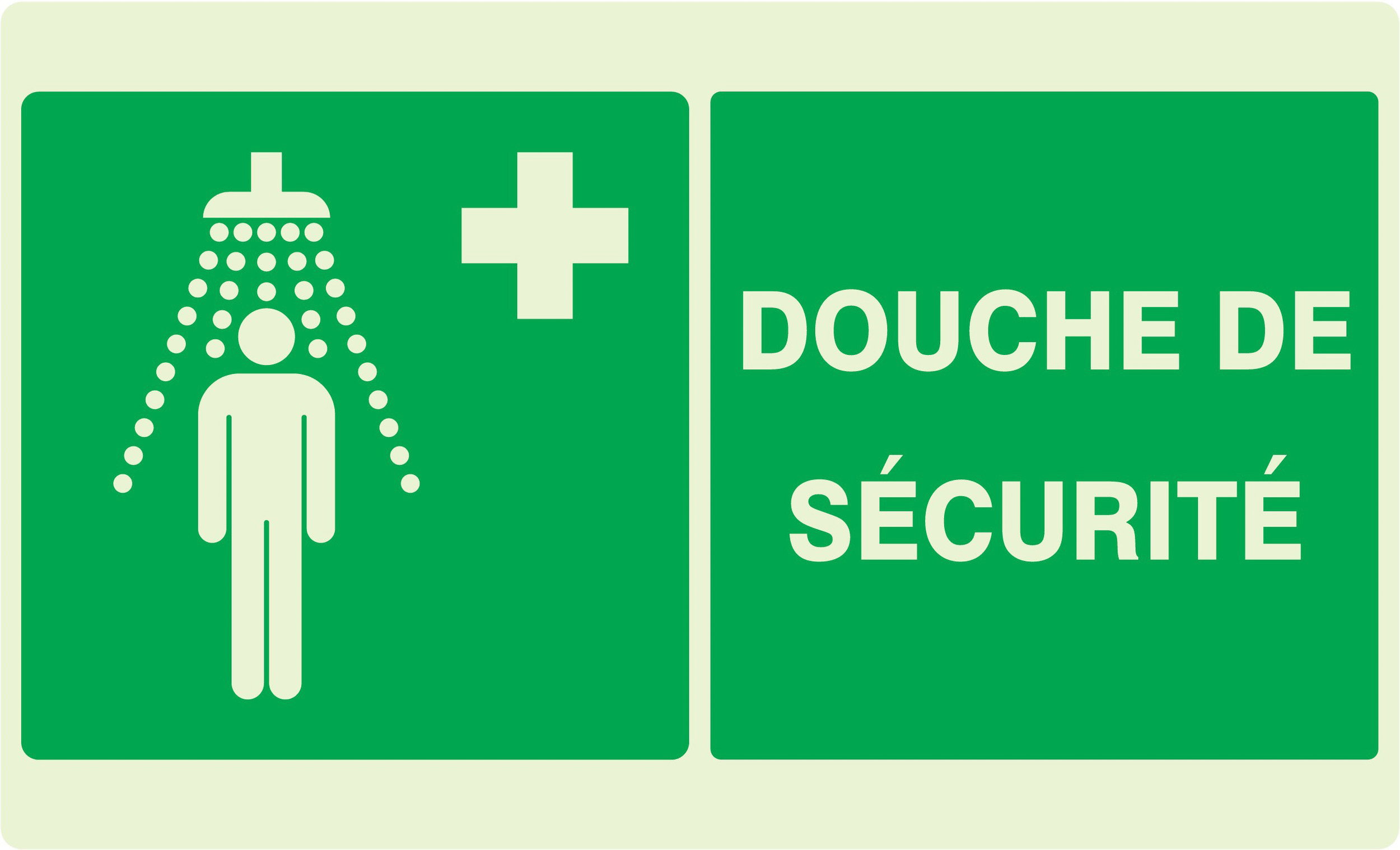 PANNEAU DOUCHE DE SECURITE LUMINESCENT 330X200MM TALIAPLAST - 631413