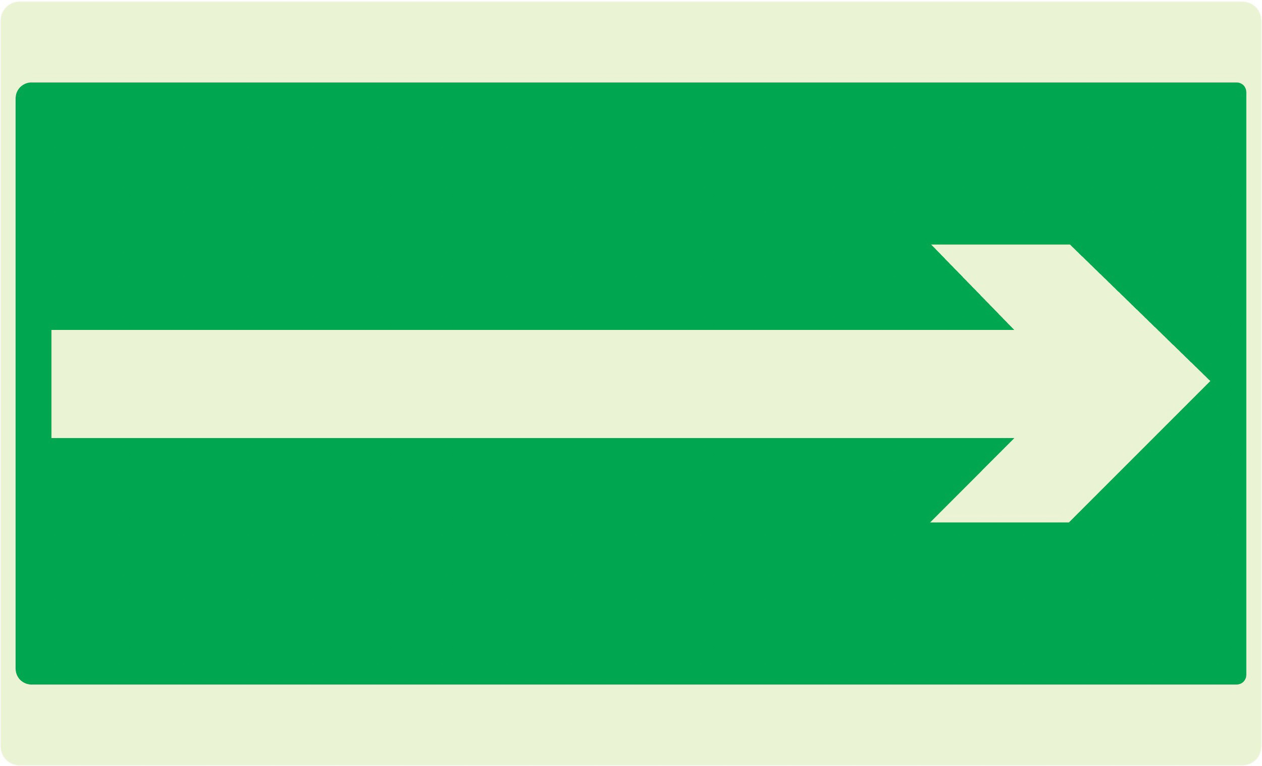 PANNEAU FLECHE (SECOURS) LUMINESCENT 330X200MM TALIAPLAST - 631419