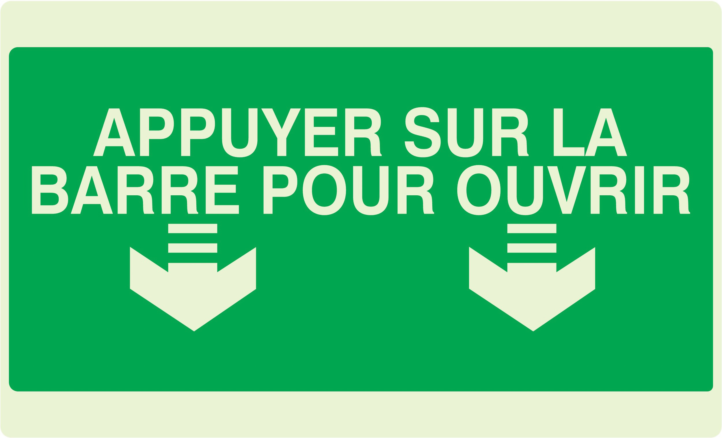 APPUYER SUR LA BARRE POUR OUVRIR LUMINESCENT 330x200mm TALIAPLAST - 631421