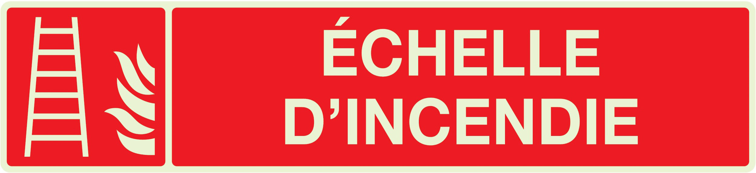 PANNEAU ECHELLE D'INCENDIE LUMINESCENT 330X75MM TALIAPLAST - 635102