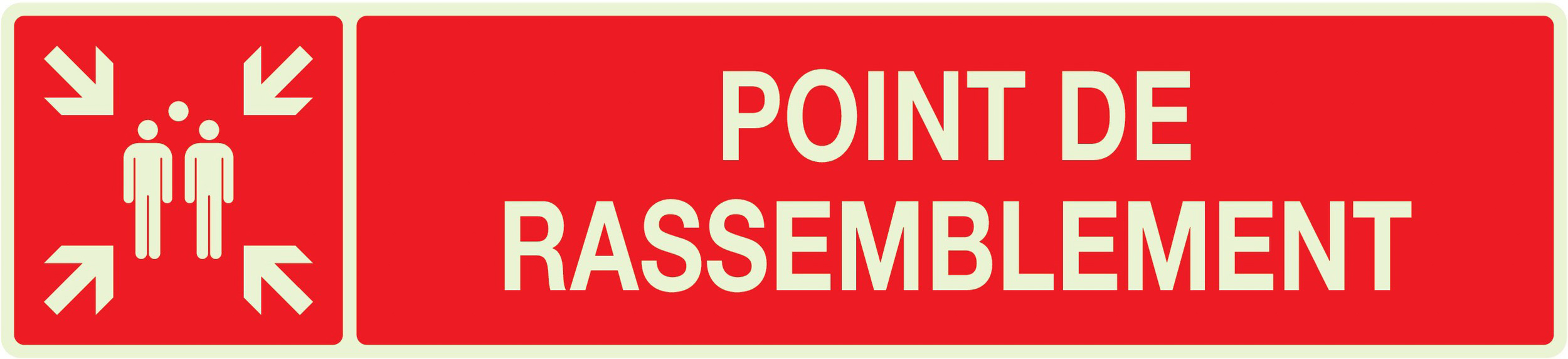 POINT DE RASSEMBLEMENT (INCENDIE) LUMINESCENT 330x75mm TALIAPLAST - 635111