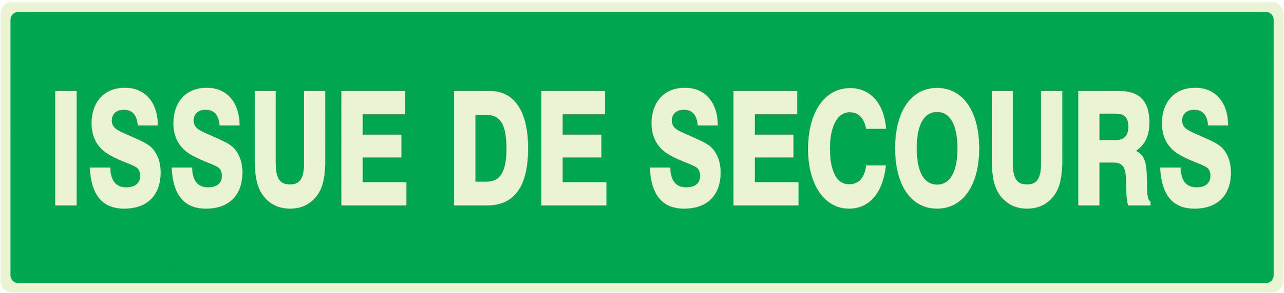 PANNEAU ISSUE DE SECOURS LUMINESCENT 330X75MM TALIAPLAST - 635402