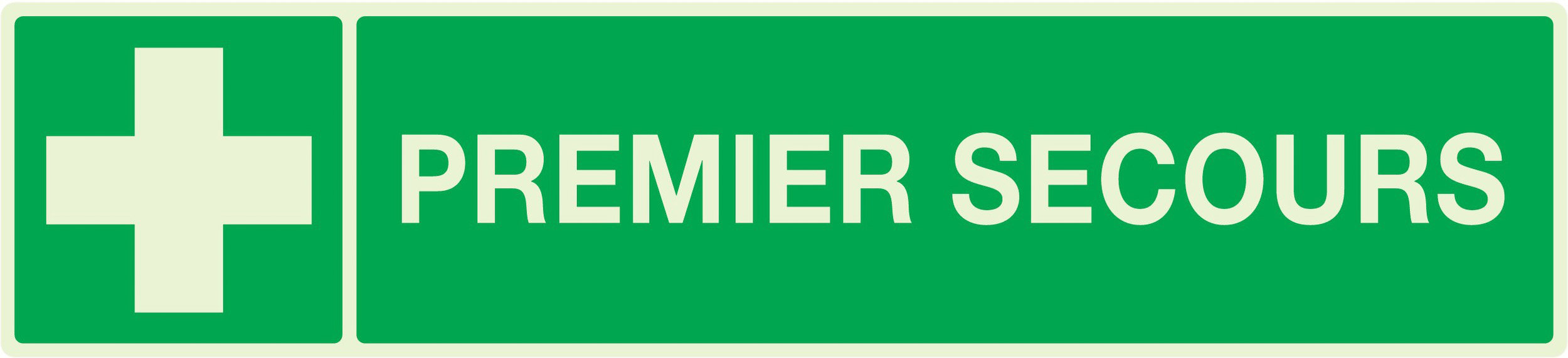 PANNEAU PREMIER SECOURS LUMINESCENT 330X75MM TALIAPLAST - 635406