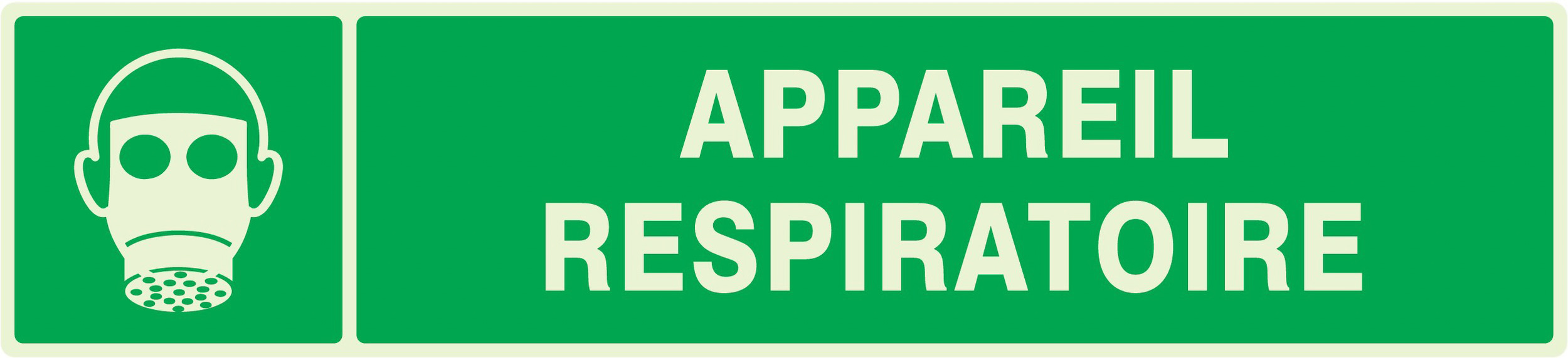 PANNEAU APPAREIL RESPIRATOIRE LUMINESCENT 330X75MM TALIAPLAST - 635409