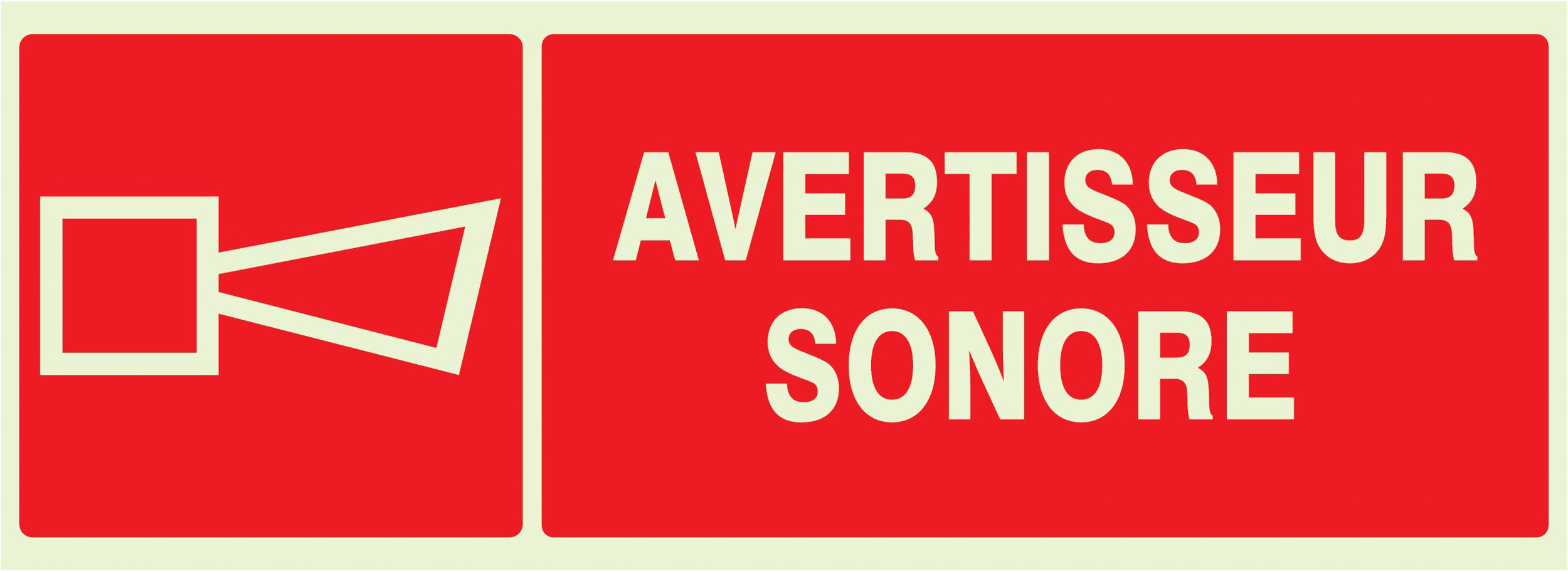 PANNEAU AVERTISSEUR SONORE LUMINESCENT 330X120MM TALIAPLAST - 636107
