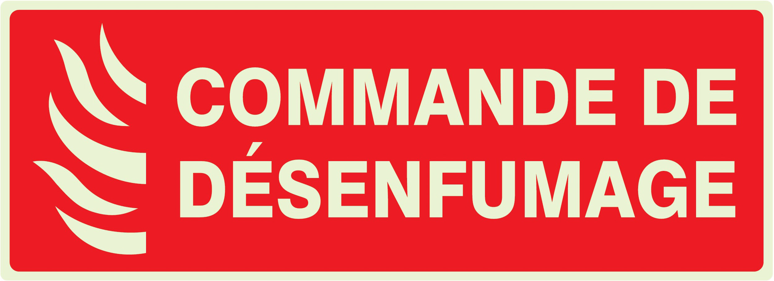 PANNEAU COMMANDE DE DESENFUMAGE LUMINESCENT 330X120MM TALIAPLAST - 636117