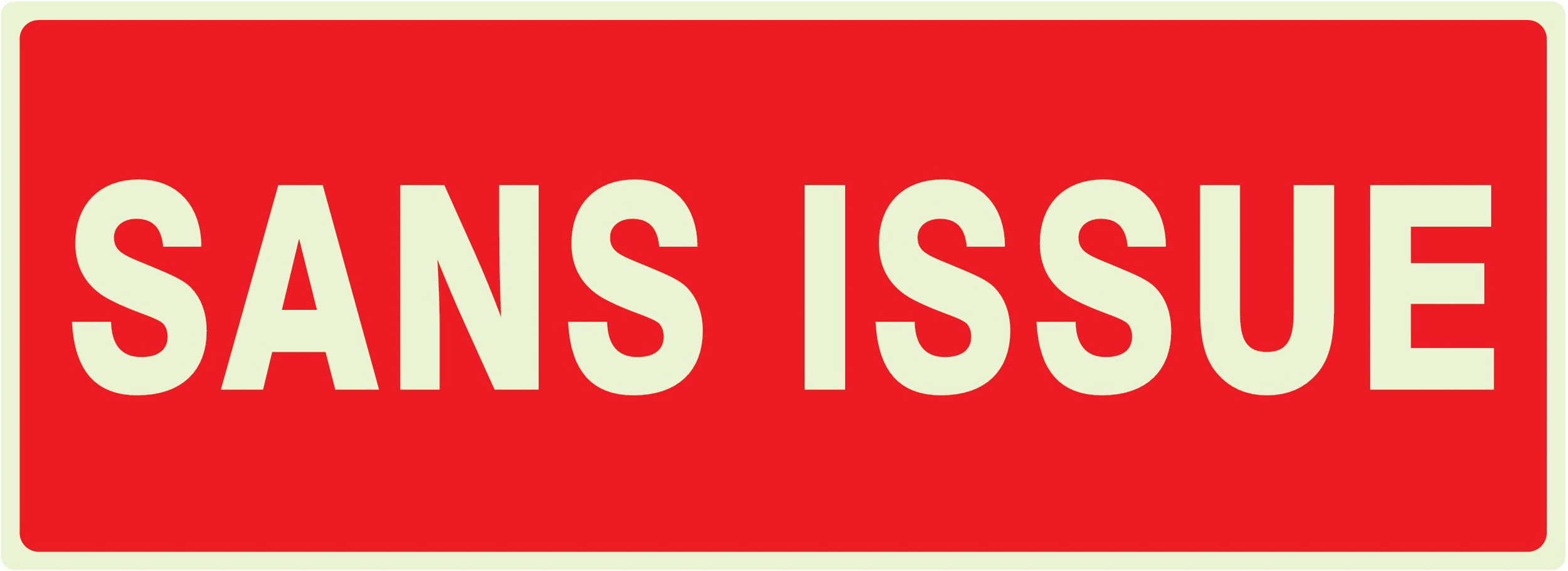 PANNEAU SANS ISSUE (INCENDIE) LUMINESCENT 330X120MM TALIAPLAST - 636124