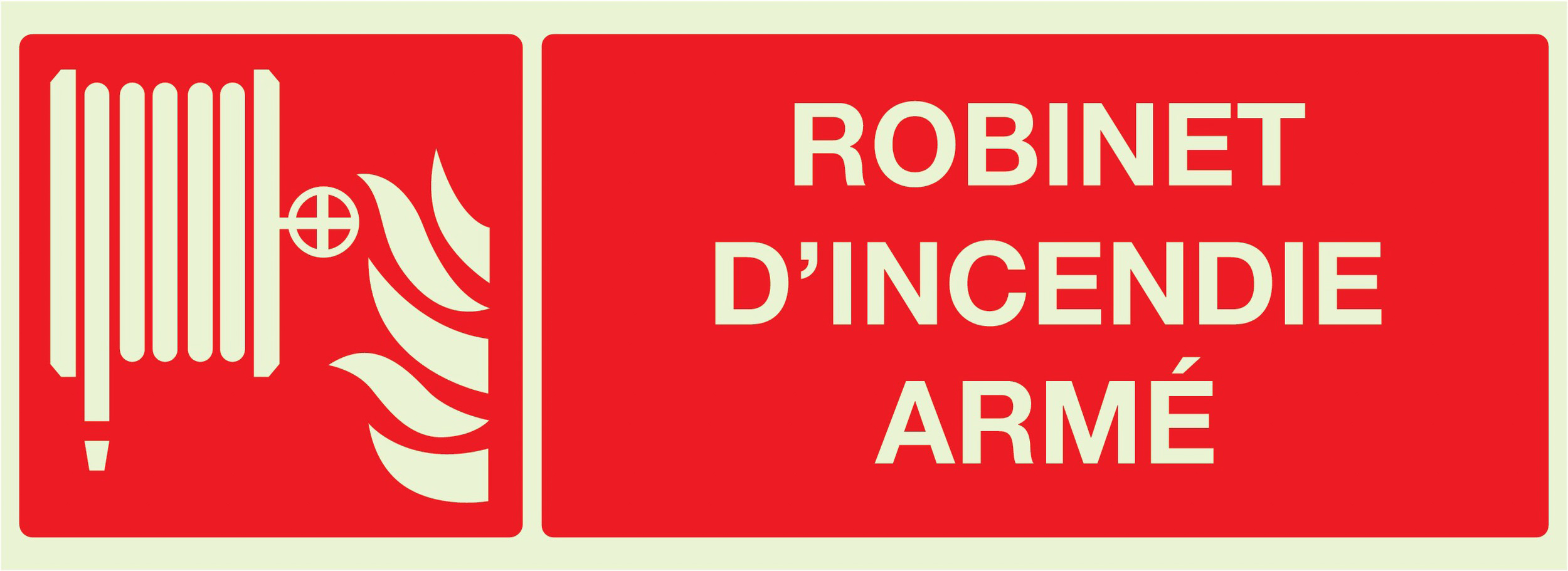 PANNEAU ROBINET D'INCENDIE ARME LUMINESCENT 330X120MM TALIAPLAST - 636125