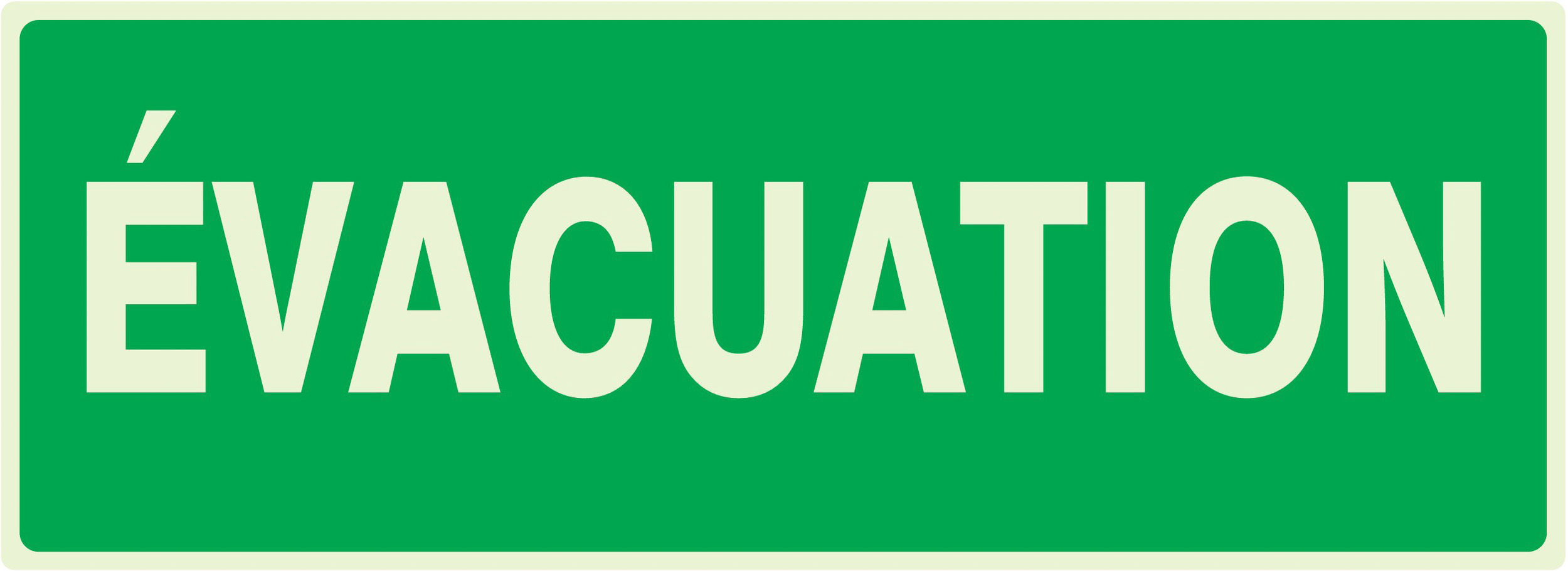 PANNEAU EVACUATION LUMINESCENT 330X120MM TALIAPLAST - 636405