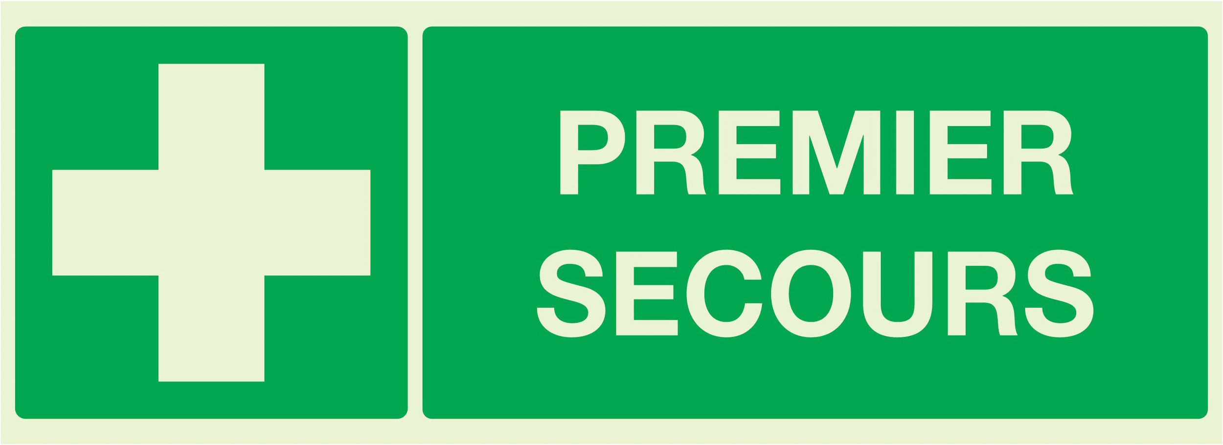 PANNEAU PREMIER SECOURS LUMINESCENT 330X120MM TALIAPLAST - 636406