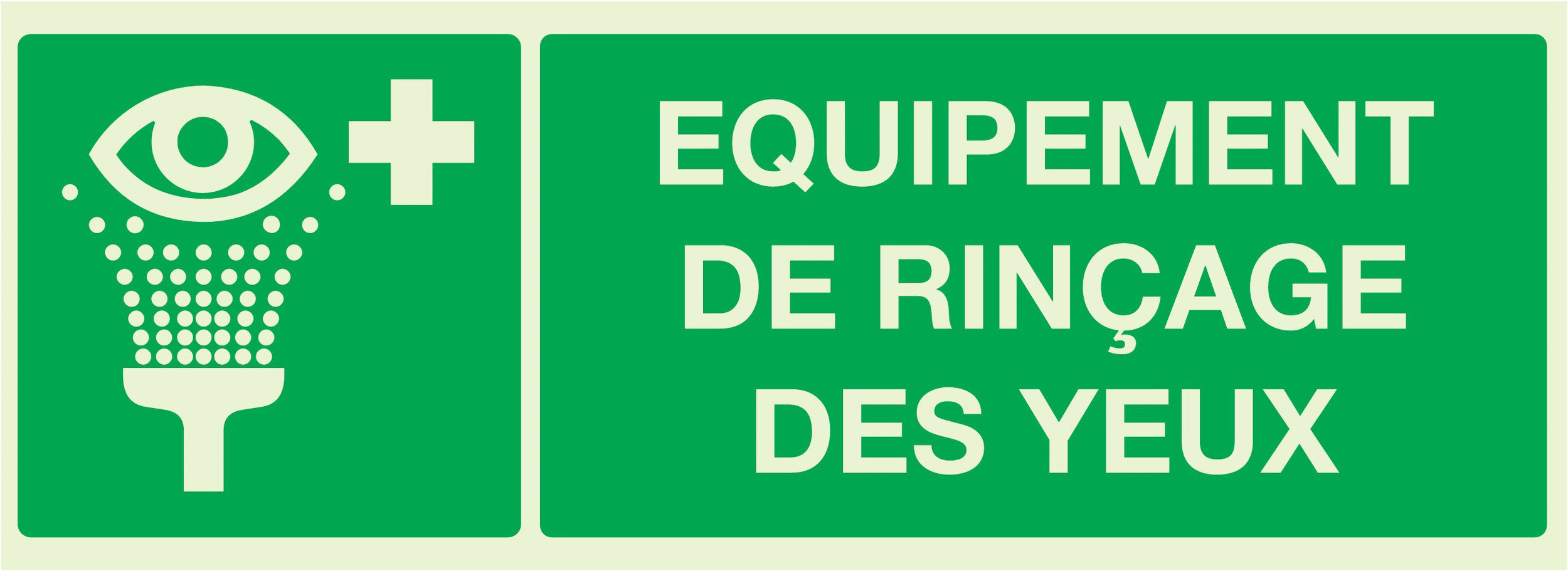 PANNEAU EQUIPEMENT DE RINCAGE DES YEUX LUMINESCENT 330X120MM TALIAPLAST - 636410