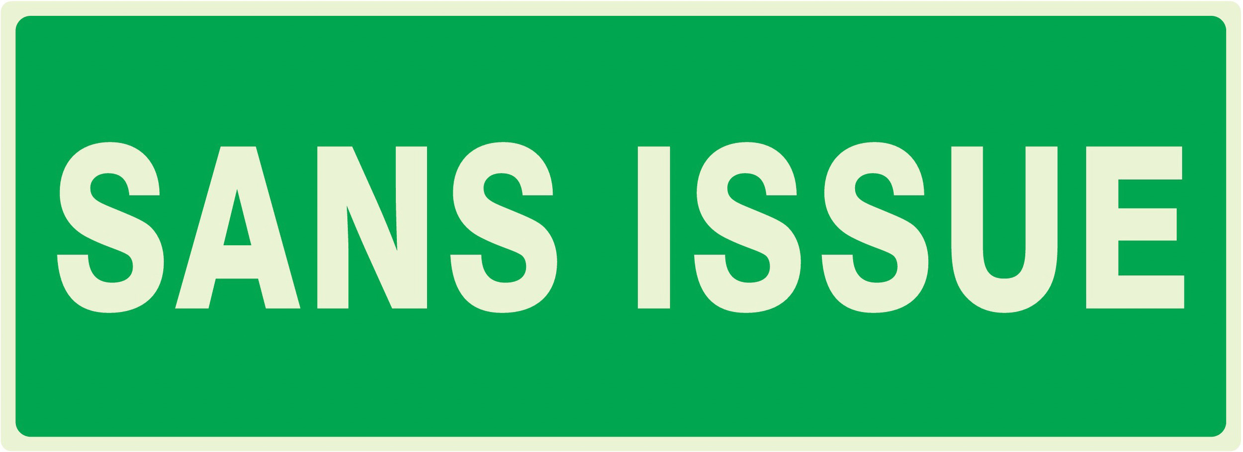PANNEAU SANS ISSUE (SECOURS) LUMINESCENT 330X120MM TALIAPLAST - 636416