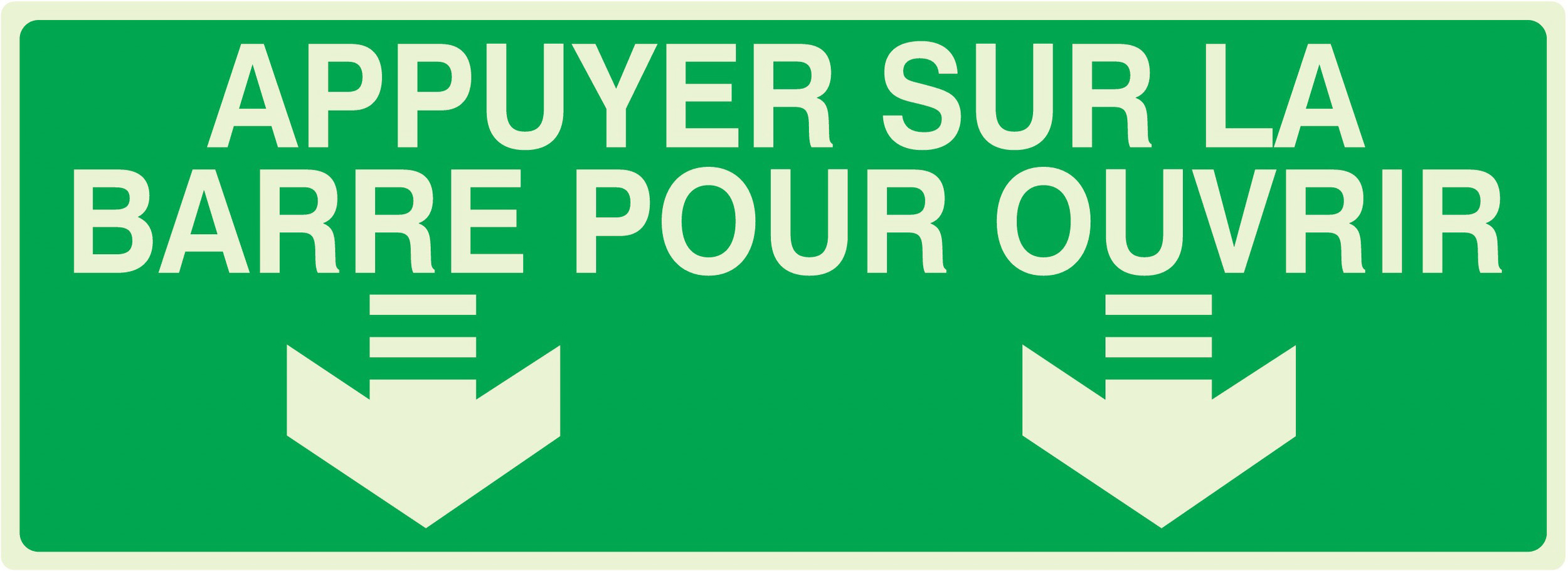 APPUYER SUR LA BARRE POUR OUVRIR LUMINESCENT 330x120mm TALIAPLAST - 636421