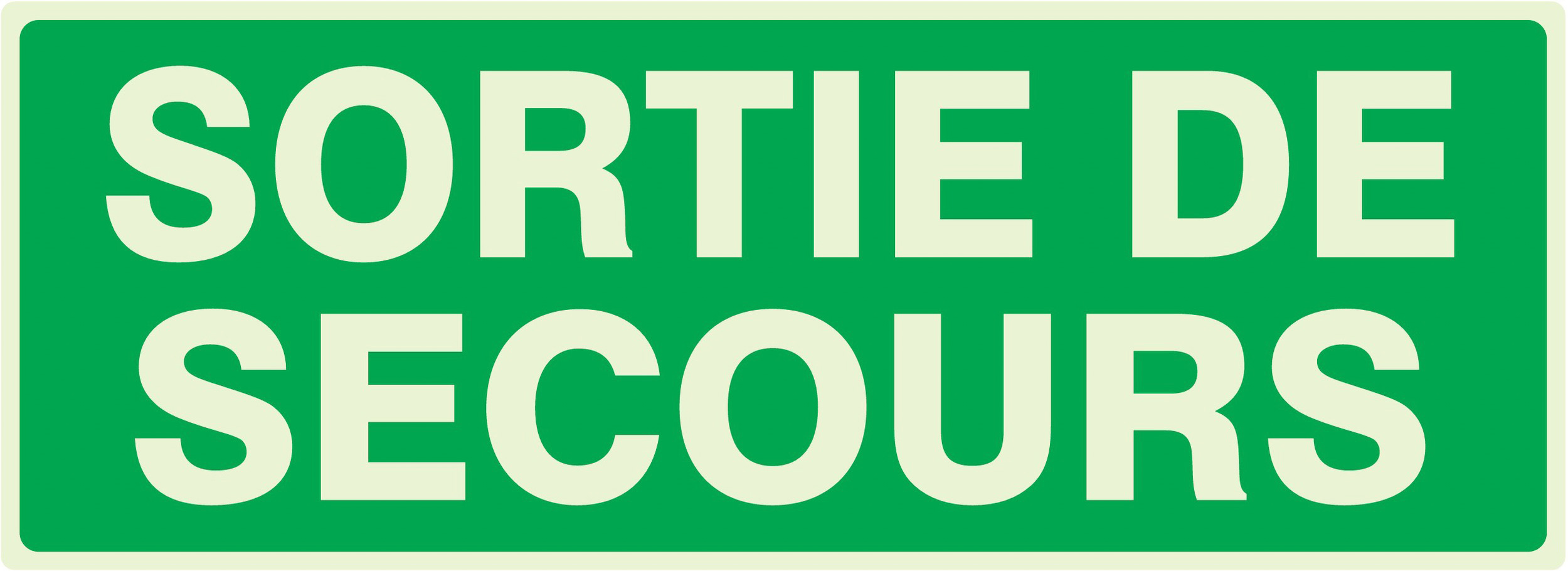 PANNEAU SORTIE DE SECOURS LUMINESCENT 330X120MM TALIAPLAST - 636432