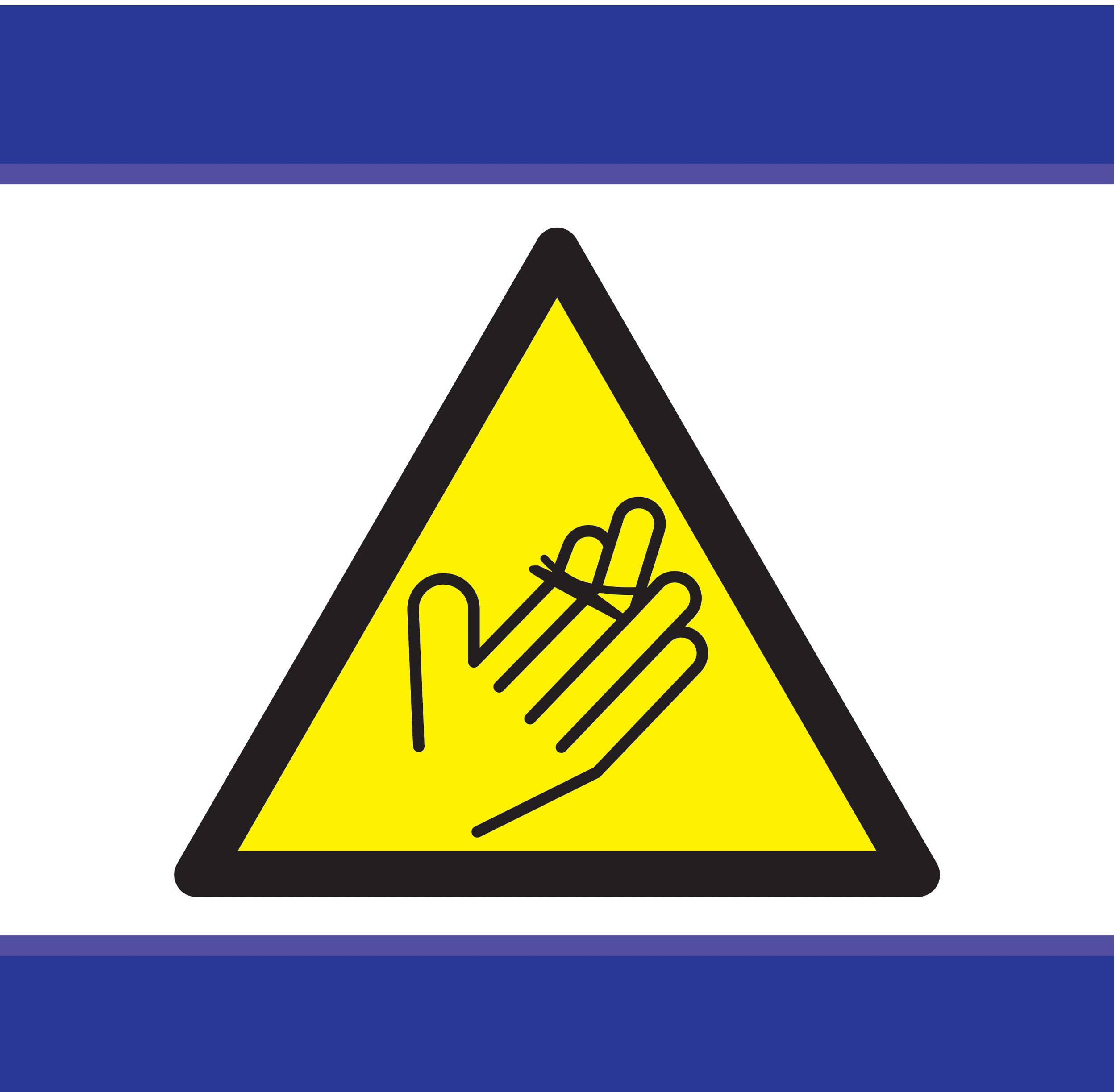PANNEAU DANGER, ATTENTION A VOS MAINS D-SIGN 100X100MM TALIAPLAST - 637302