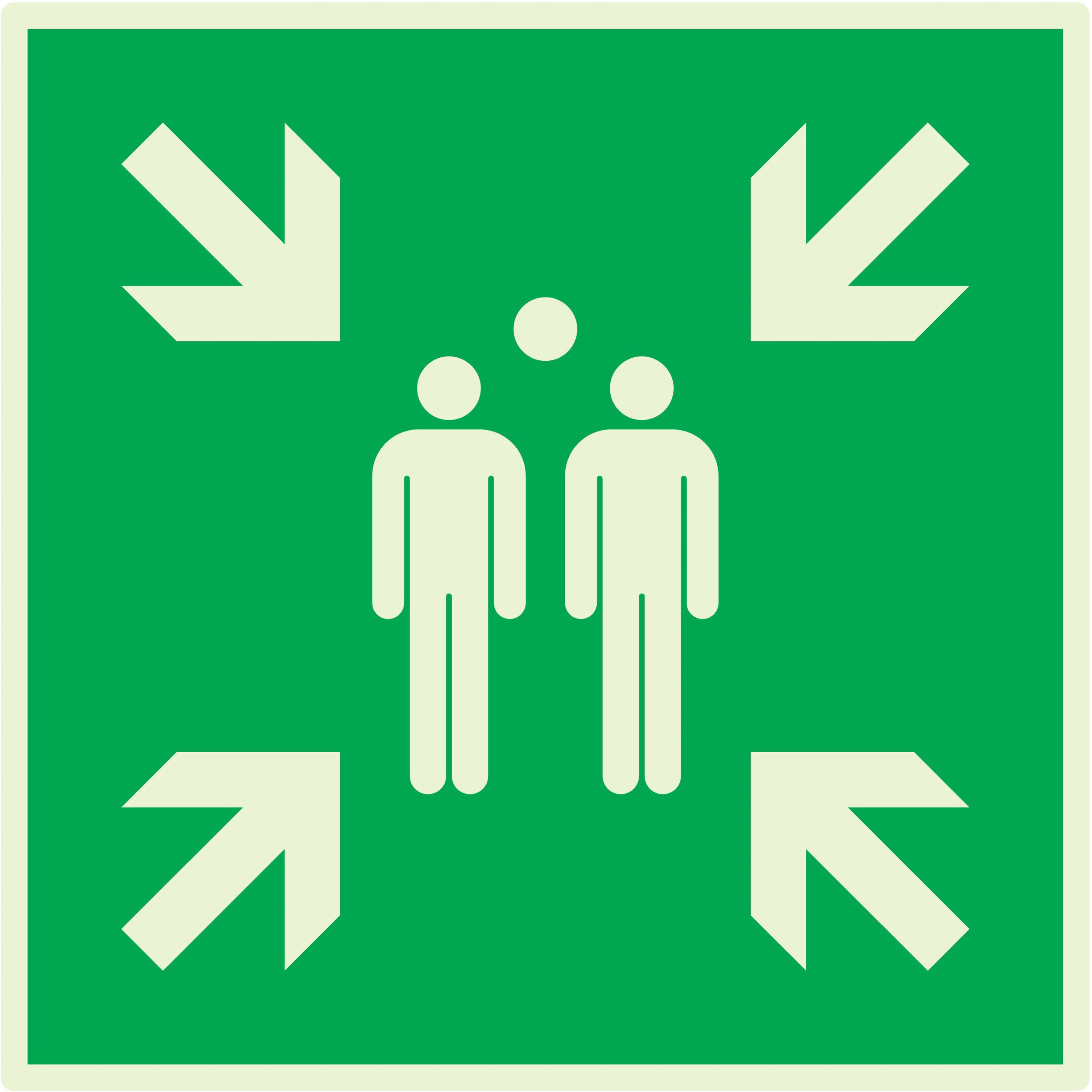 POINT DE RASSEMBLEMENT APRES EVACUATION LUMIN.200X200mm TALIAPLAST - 638403