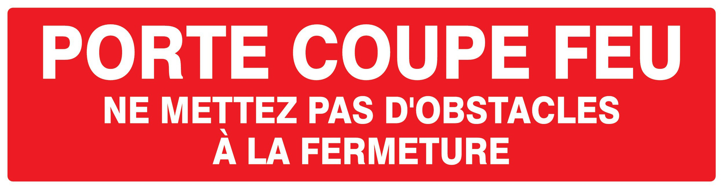 PANNEAU PORTE COUPE-FEU (+ TEXTE) 200X52MM TALIAPLAST - 720121