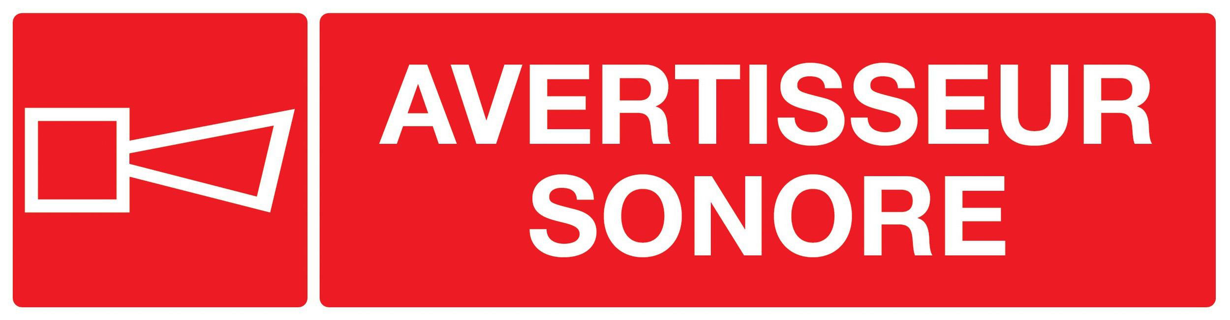 PANNEAU AVERTISSEUR SONORE 200X52MM TALIAPLAST - 720127