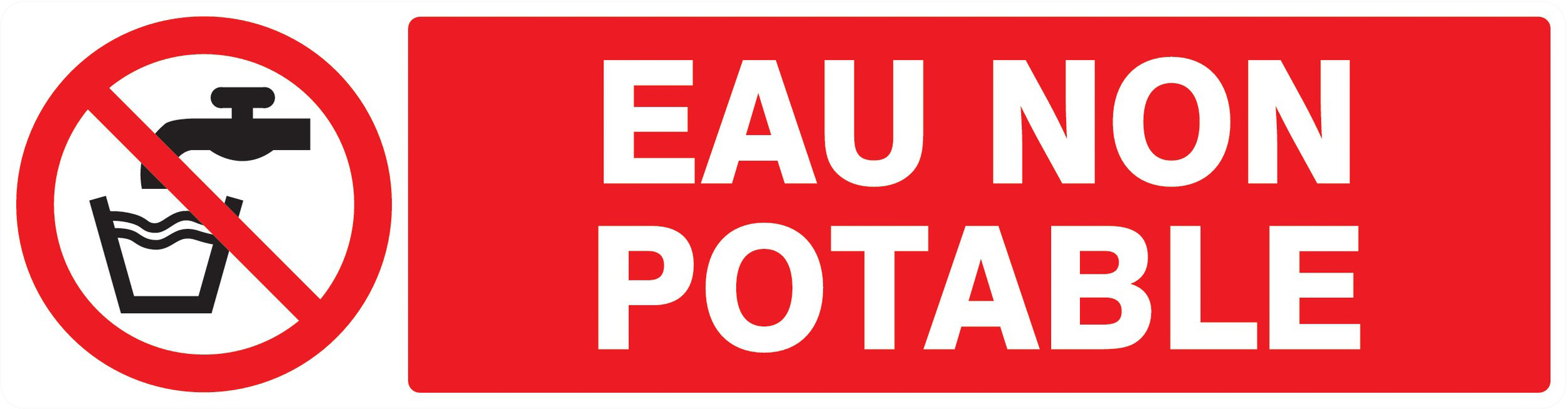 Panneau adhésif EAU NON POTABLE 200X52MM TALIAPLAST - 720214