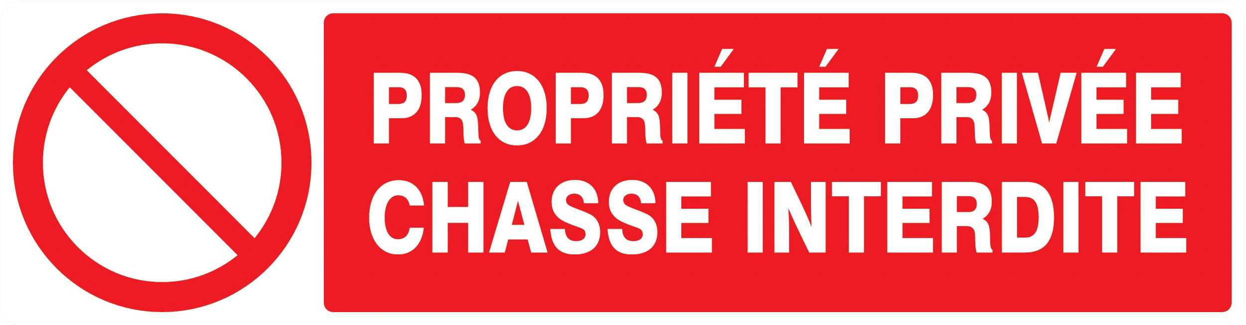 Panneau adhésif PROPRIETE PRIVEE CHASSE INTERDITE 200X52MM TALIAPLAST - 720216