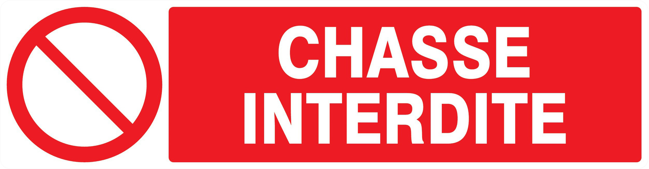 Panneau adhésif CHASSE INTERDITE 200X52MM TALIAPLAST - 720219
