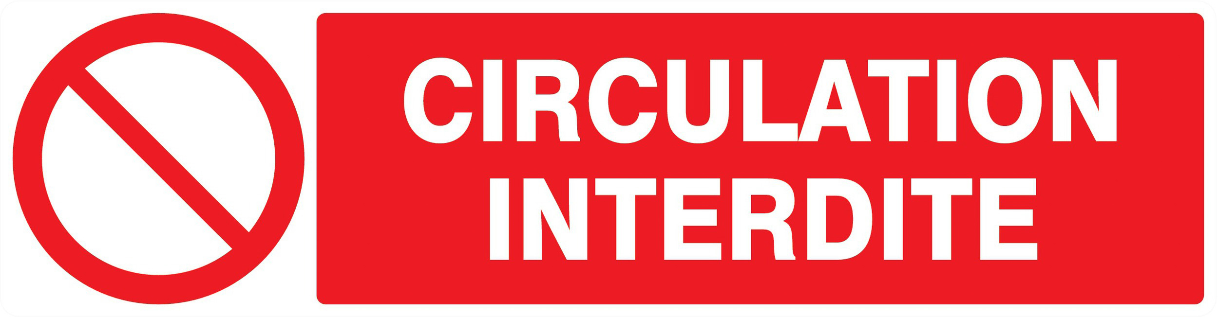 Panneau adhésif CIRCULATION INTERDITE 200X52MM TALIAPLAST - 720220